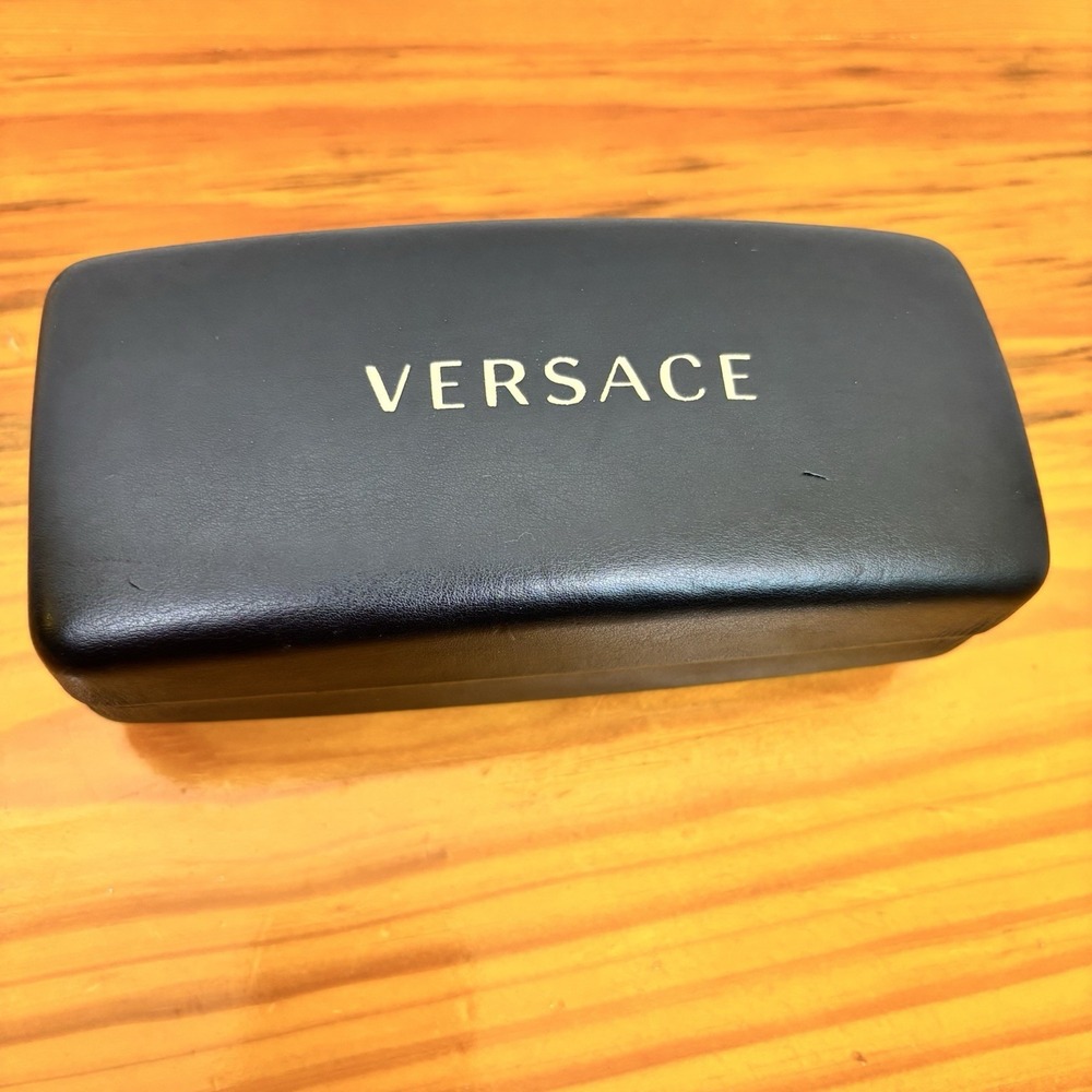 Versace Sunglasses Eyeglasses Black Large Hard Clamshell Case -‎ CASE ONLY